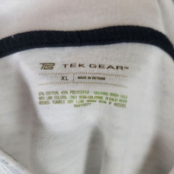 Tek Gear Heather Gray Mock Neck Kangaroo Pocket Pullover Sweatshirt - Picture 7 of 7